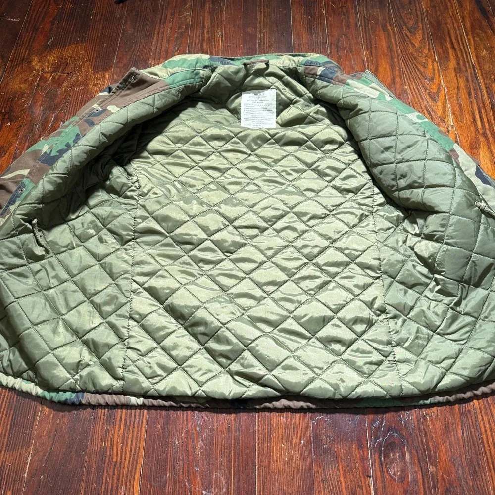 VTG‎ Military Jacket Boys Large 14-16 Field Cold Weather Coat Camo Lined Army
